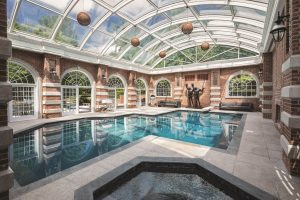 Luxurious pool annex, powered by a commercial size gas meter